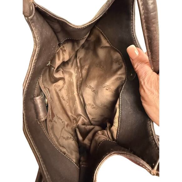 Vintage Fossil 1954 Shoulder Bag Purse 75082 Multiple Pockets Clean Inside - Picture 4 of 12
